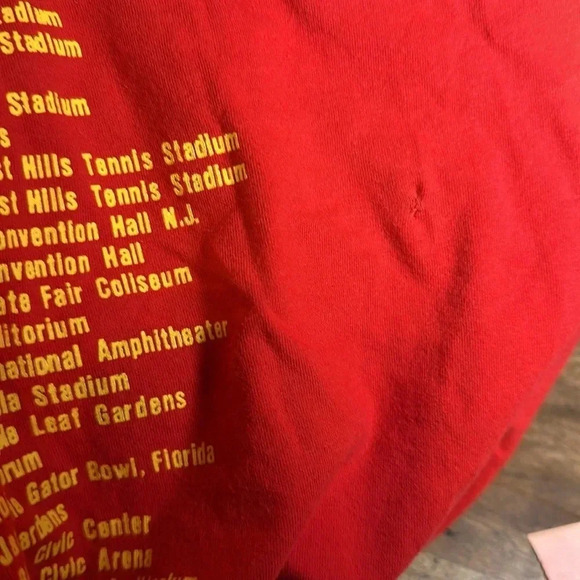 Beatles American Tour 1964 Red Shirt Vintage MED Short Sleeve - Picture 6 of 7